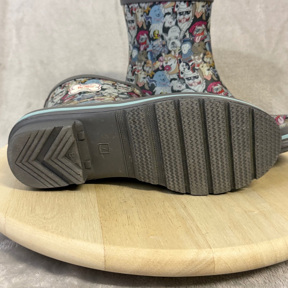 Skechers BOBS for Dogs Rain Boots Multi Color Dog Print 113154 GYMT Womens 7 - Picture 13 of 16